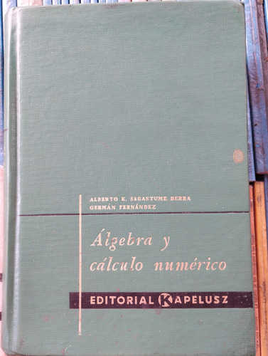 Algebra Y Cálculo Numerico Sagastume Berra -rf Libros 