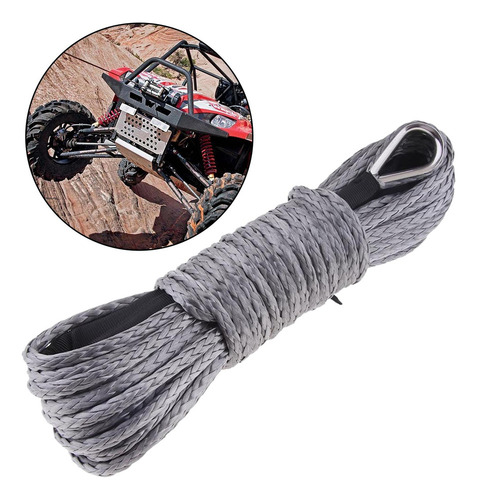. Cuerda For Cabrestante De Fibra Sintética De 1/4 Gris