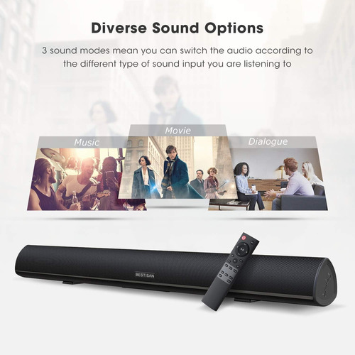 Barra De Sonido Bestisan, Barra De Sonido De 100 Vatios Para