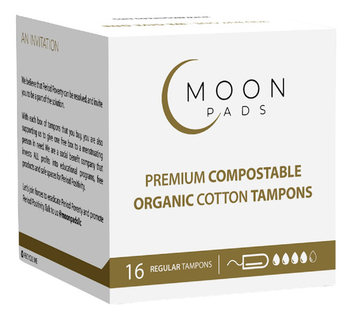 Moonpads - Tampones Menstruales 100% Biodegradables | Juego 