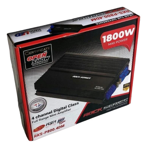 Amplificador Rock Series Rks-p800.4dm Clase D 1800w 4 Ch