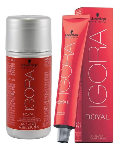 Kit para colorear Ox 6% 20 Vol E 8-0 Schwarzkopf Igora Royal