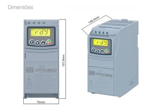 Inversor De Frequência Weg Cfw300 1cv 1,8a 380v Trifásico