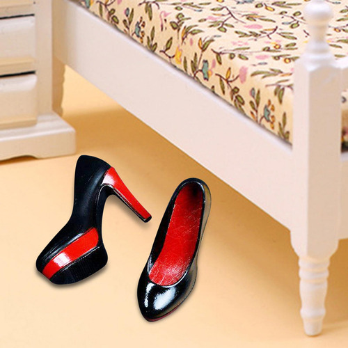 Zapatos De Tacón De Vestir A Escala 1/6 Retro Para Figuras