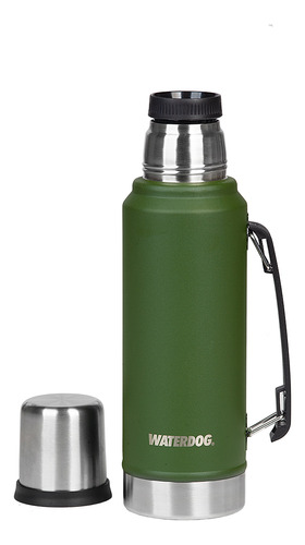 Termo Waterdog Ombu Litro Con Manija Tapon Cebador Verde