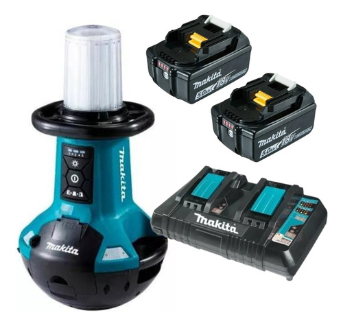 Lanterna Refletor Dml810 + Bateria 5.0ah + Carregador Makita