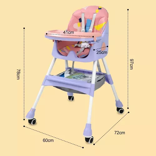 Silla de comedor para bebés/puede sentarse, puede acostarse/placa