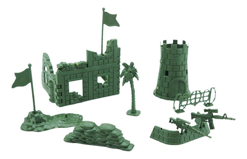 13x Jungle War Scene Series Miniatura Playset War Diorama
