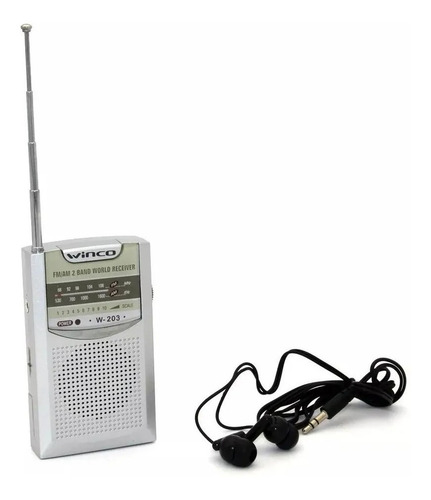 Radio Winco W203 203 analógico portátil color gris