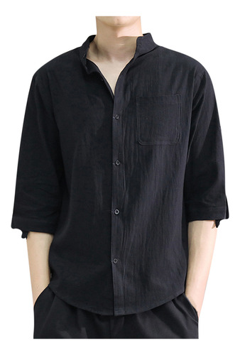 Playera R, Camisa De Lino, Para Hombre, Nueva, Cuello Alto,