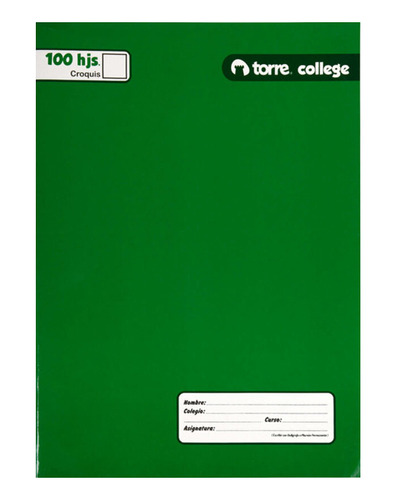 Cuaderno College Croquis Torre 100 Hjs