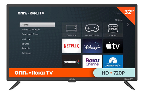 Onn Pantalla 32  Led Hd Smart Tv Roku 720p