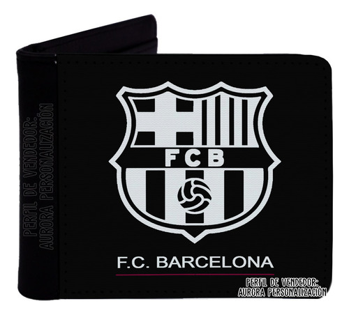 Billetera Cartera Cuero Sintético Barcelona Futbol Equipo 01