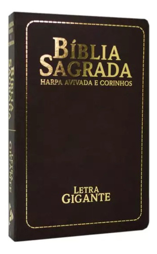 Bíblia Sagrada Rc | Letra Gigante | Harpa E Corinhos | Marrom Tradicional, De Almeida Revista E Corrigida. Editora Cpp Em Português