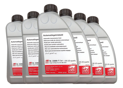 Kit 6 Óleo Câmbio Automático Febi Atf 33889 Azul sintético
