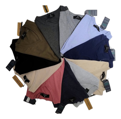 Sweater Hombre Cuello V Corte Clasico Polo Club