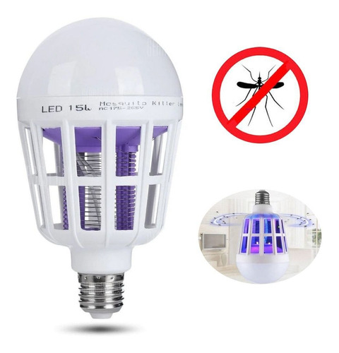 Repelente Lampada Led Uv Mosquito Dengue Zika Eletrico