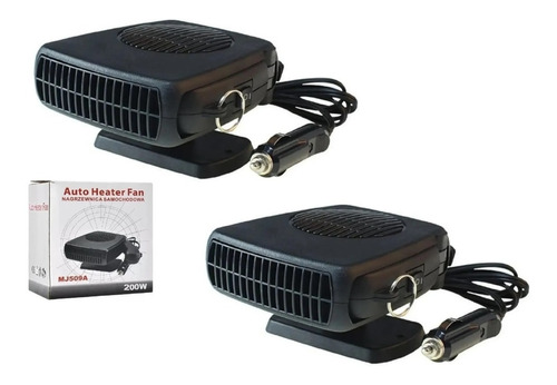 Calefactor Portatil Para Auto Camioneta 12v 200w 2 Unidades