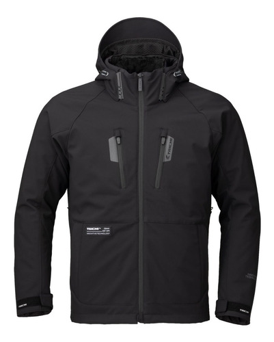 Campera Moto Rs-taichi Invierno Softshell Black 2 En 1