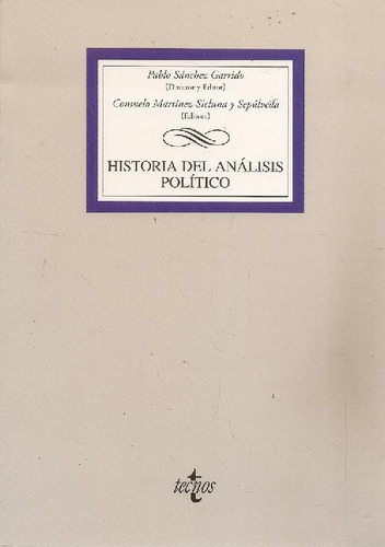 Libro Historia Del Análisis Político De Pedro Sánchez Garrid