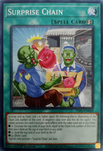 Yugioh! Surprise Chain Difo-en068 1st Edition Comun