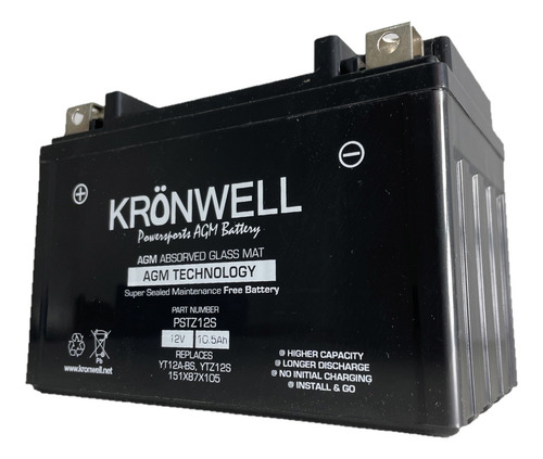 Bateria Kronwell Gel Honda Vt750 C Ad Shadow 04/29 Ytz12s Izquierdo
