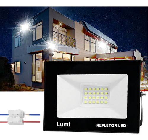 Kit 4 Refletor Super Led 50watts 110v/220v Branco Frio 6500k Lumi