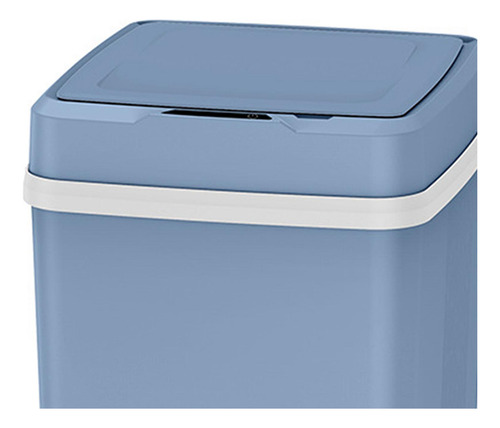 Papelera Automática De 12 Litros, Cesta De Basura Azul