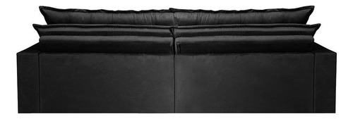 Sofá Retrátil Reclinável e Cama 2,35m Cama inBox Flex Suede Velusoft Preto