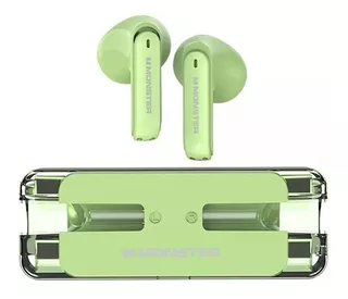 Audífonos Inalámbricos Bluetooth Monster Xkt08 De Lujo Color Verde