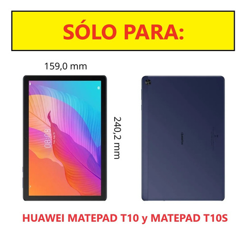 Huawei Matepad T10 T10s Funda Cover Case Forro + Mica Vidrio