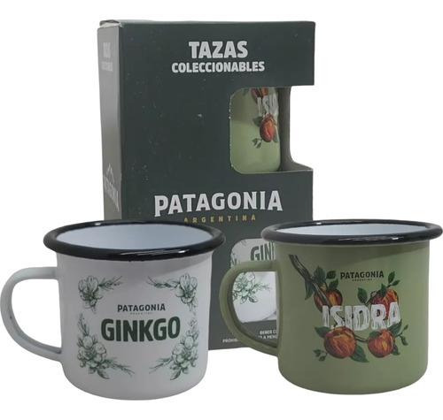 Jarrito Taza Cerveza Patagonia X2 Enlozado 