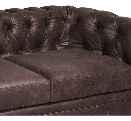 Sofa Florencia 3 Cuerpos Cuero Colorado - Latam Home