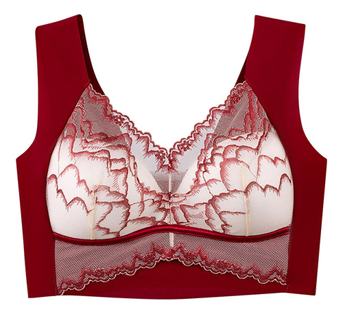 Ropa Interior De Encaje Sin Tirantes Para Mujer E Con Cuello