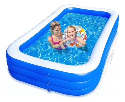 Alberca Inflable Grandes Piscinas Rectangular Azul