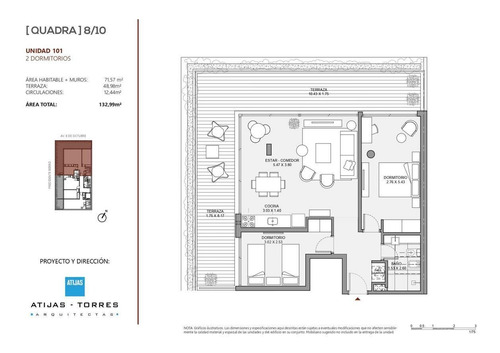Imagen 2 de 6 de Apartamento En Venta - 2 Dormitorios - Amplia Terraza - Tres Cruces