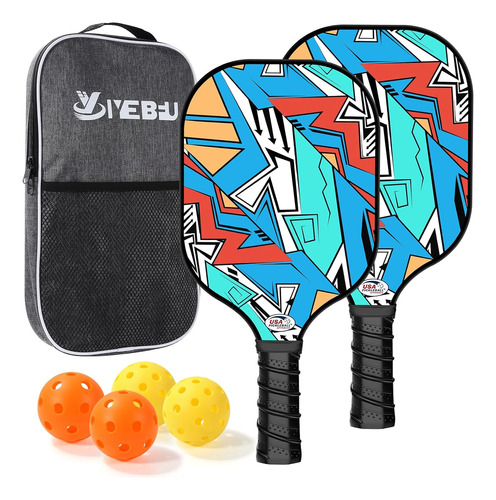 Juego De Paletas De Pickleball, Juego De 2 De Fibra De ...