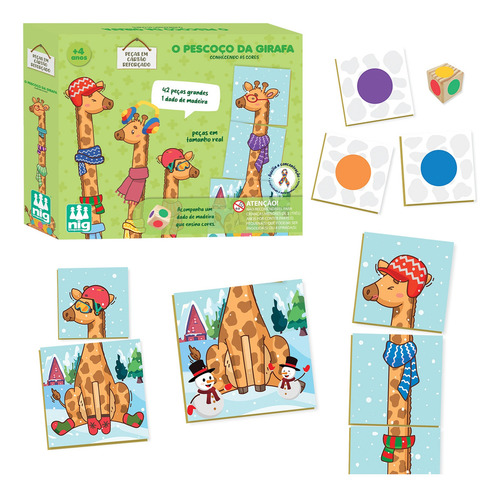 Brinquedo Pedagógico O Pescoço Da Girafa Para Crianças