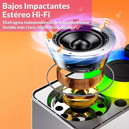 Bocina Bluetooth 2 En 1 Con Soporte Negro