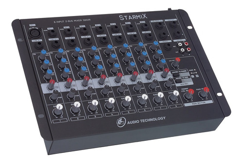 Mesa De Som 8 Canais Mixer Starmix S802r Ll Audio 110/220