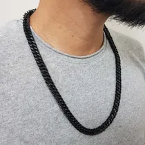 Comprar Cadena De Hombre Collar Negro Acero Urbano Unisex 10 Mr.bou