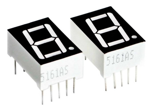 Display De 7 Segmentos Ánodo Común 13x19mm, 5 Pieza