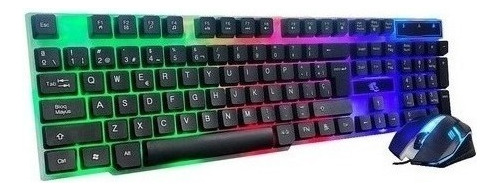 Kit Teclado Mouse Gamer Rgb Yelandar  Membrana Luces Kt288