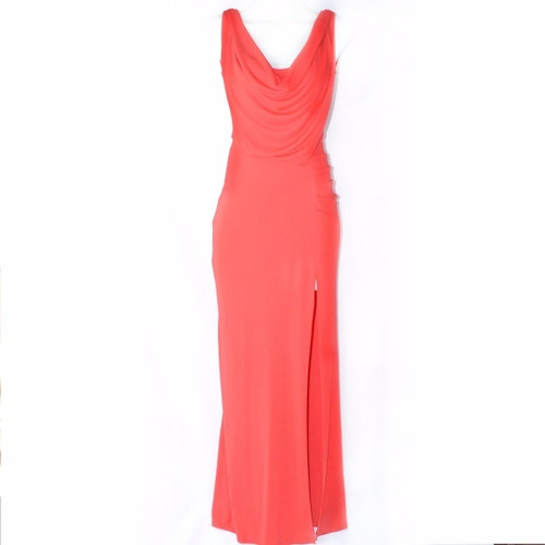 Bcbg Maxazria Vestido Largo Naranja Coral Xs