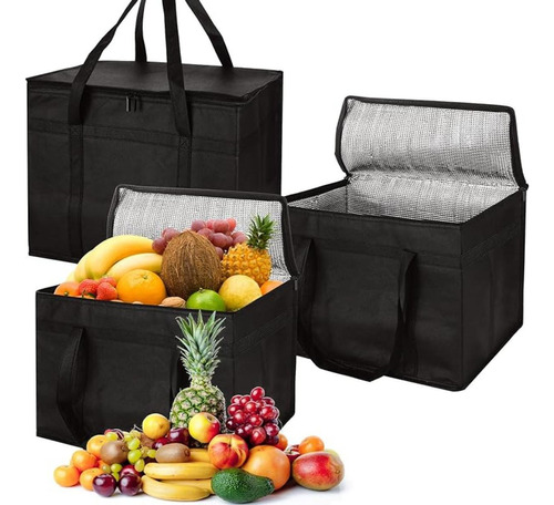 Bolsa De Distribución De Alimentos Aislada 30l Color Negro Solid Color