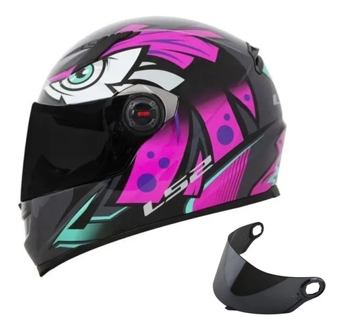 Capacete Ls2 Ff358 Tribal Fucsia Envio Hoje! 