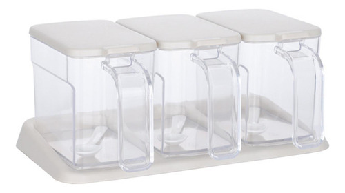 Caja Transparente Para Condimentos, Especias Con Tapa Y