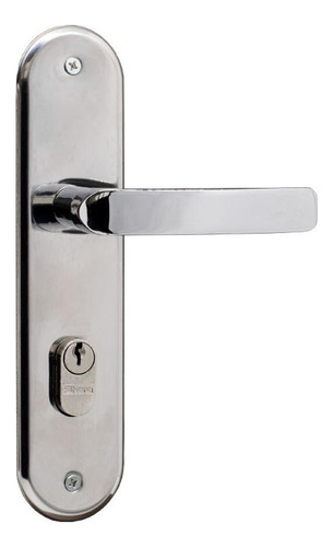 Fechadura Silvana Italy 1300 Inox Externa Alavanca Cromada 9