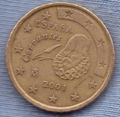 España 50 Cents Euro 2001 * Cervantes *