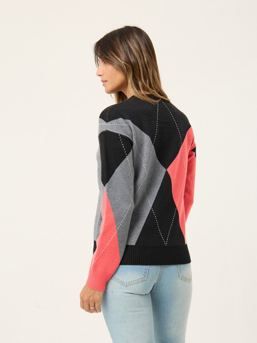 Sweater Rombos De Bremer Tejido Grueso